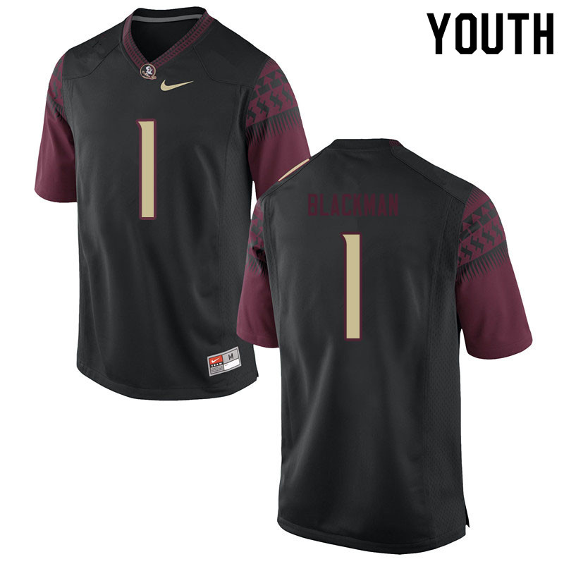 Youth #1 James Blackman Florida State Seminoles College Football Jerseys Sale-Black